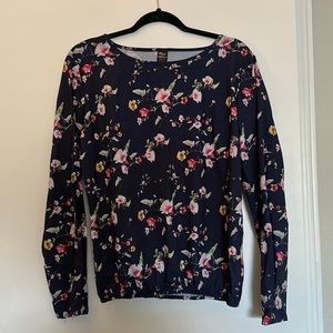 Funk N’ Soul blue floral blouse, size M